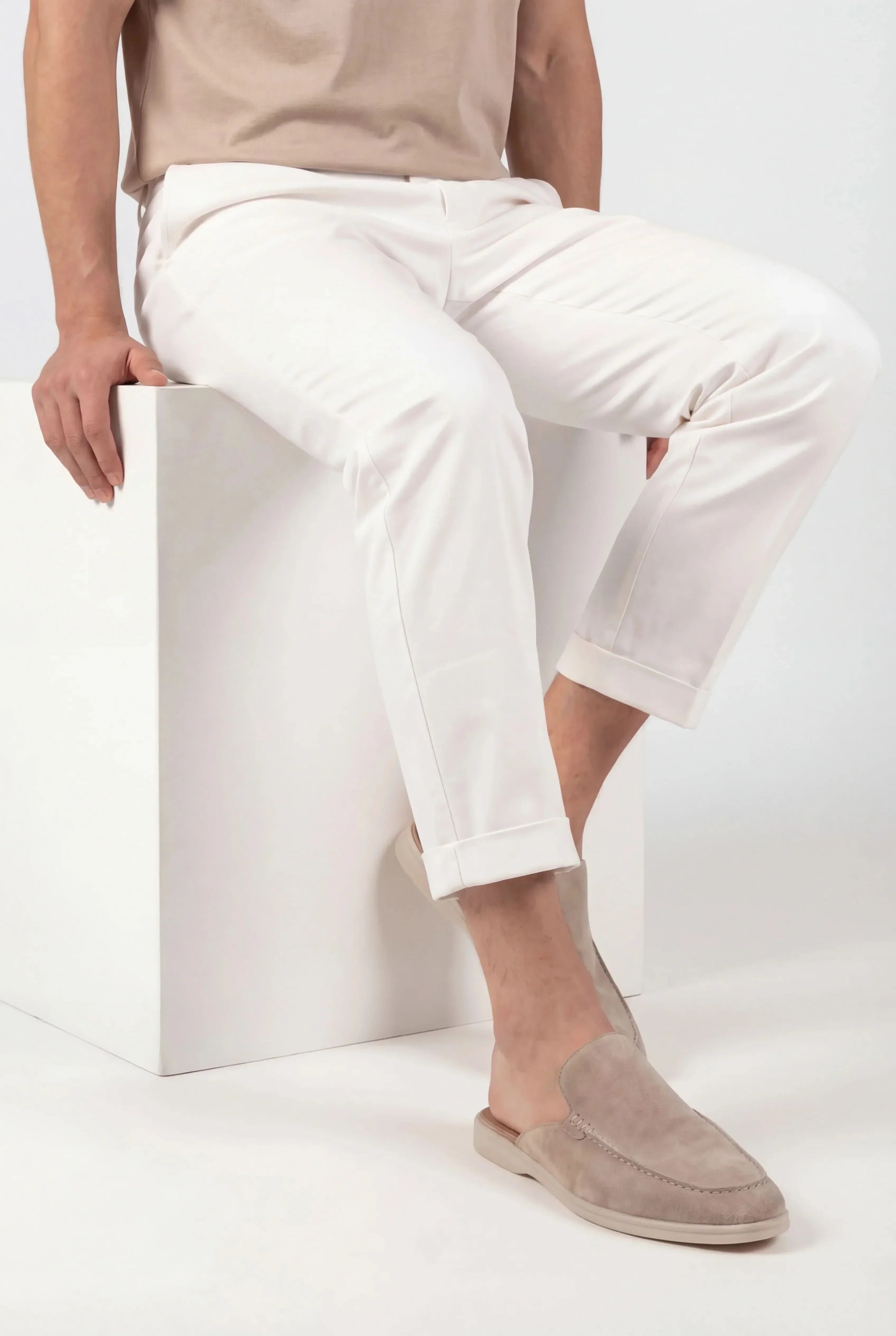 OPEN-BACK SUEDE MULES FOR MEN