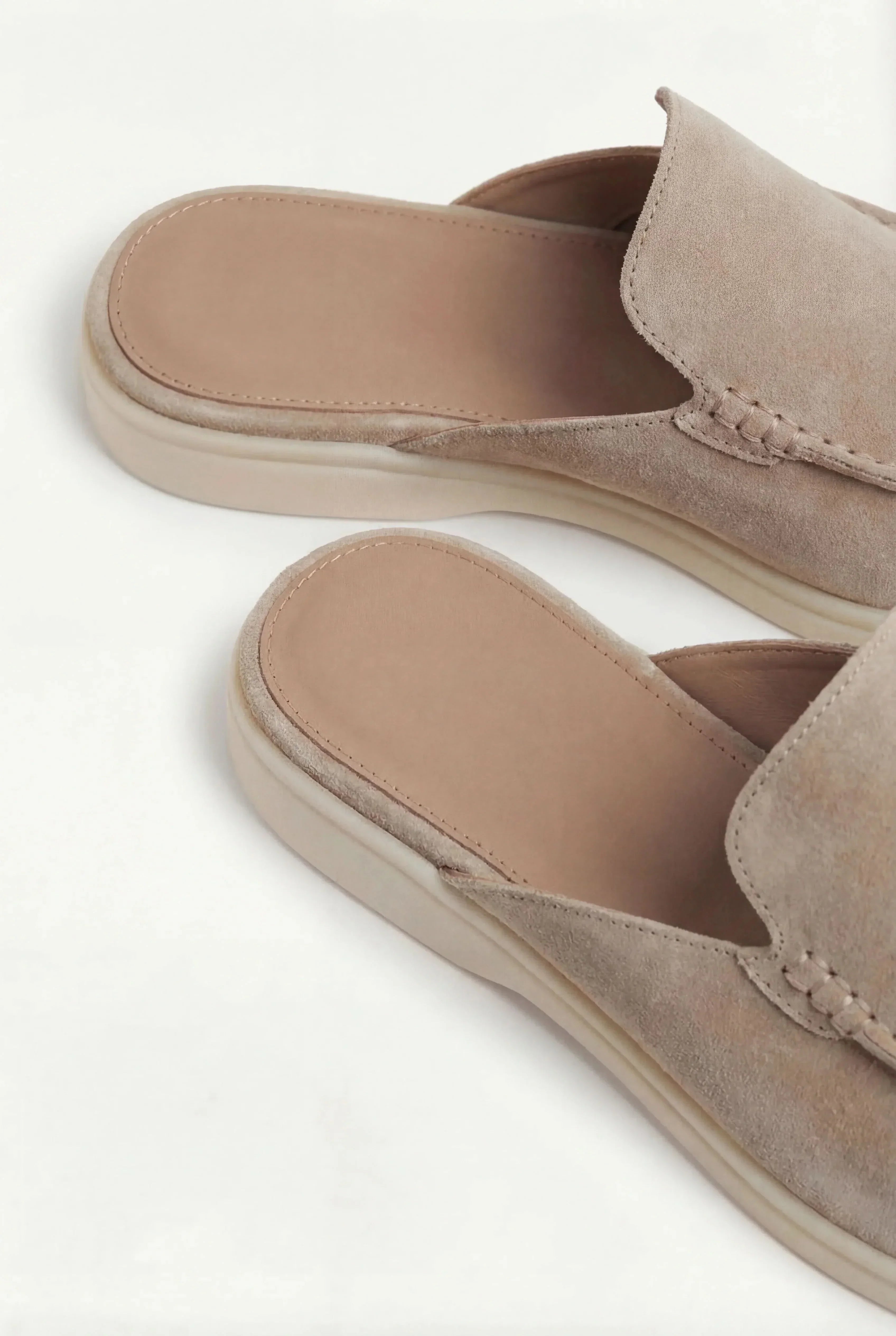 OPEN-BACK SUEDE MULES FOR MEN