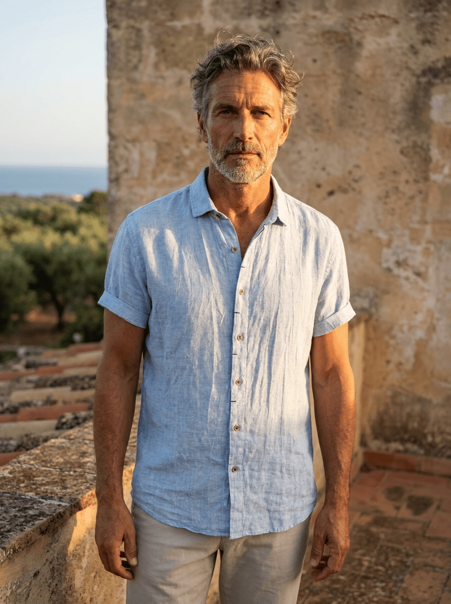 PURE LINEN SHIRT FOR MEN
