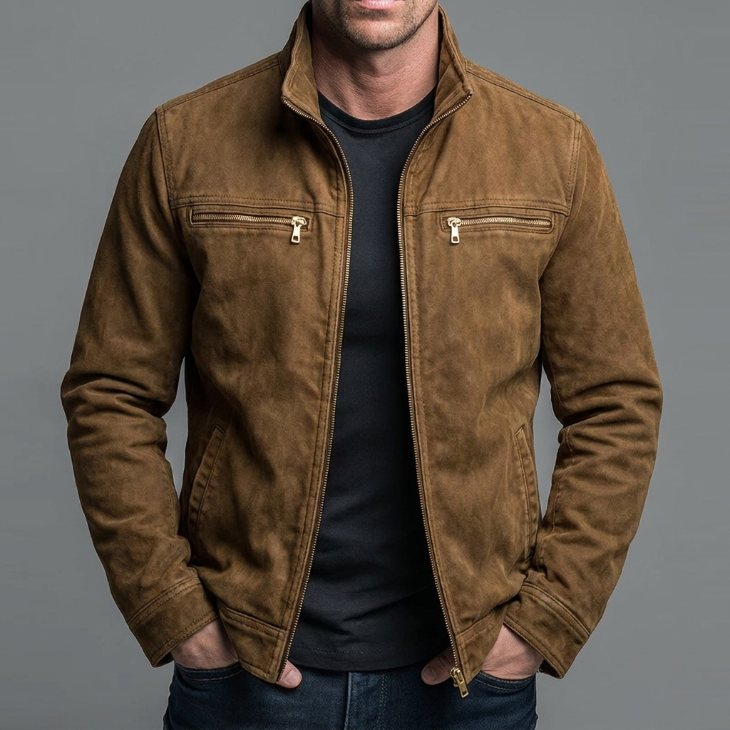 VINTAGE WASHED COTTON JACKET FOR MEN