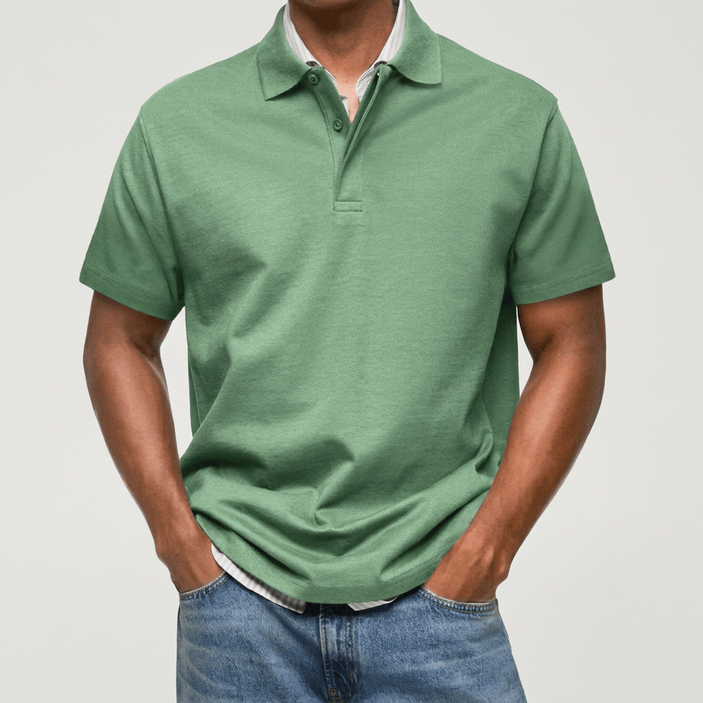 TEXTURED KNIT POLO SHIRT FOR MEN
