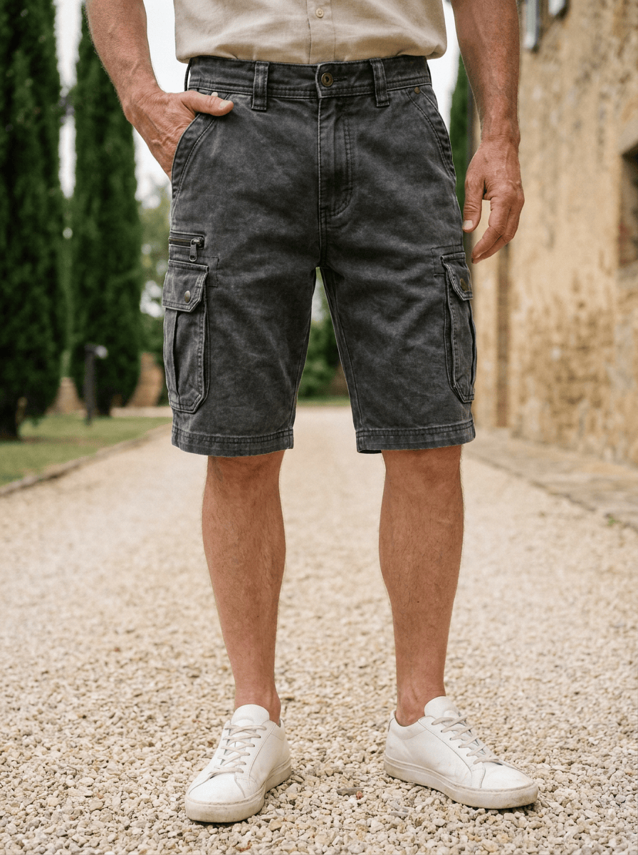 FUNCTIONAL CARGO SHORTS FOR MEN