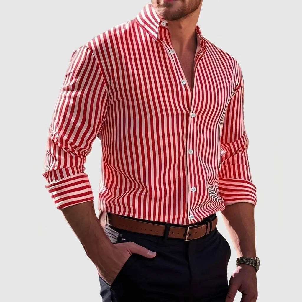 VERTICAL STRIPED SHIRT FOR MEN