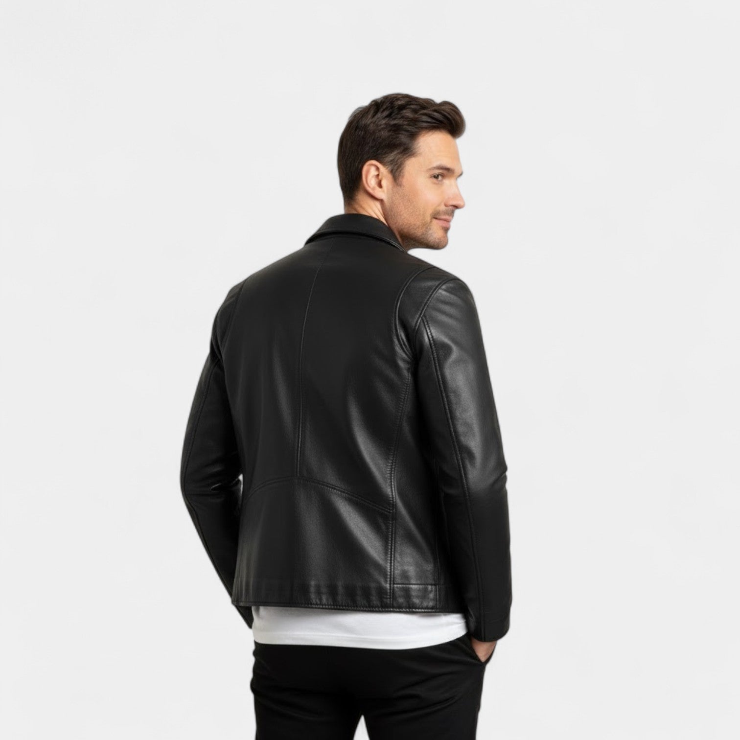 PU ZIP JACKET FOR MEN