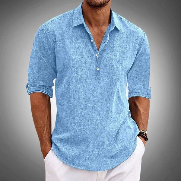 LINEN POLO SHIRT FOR MEN