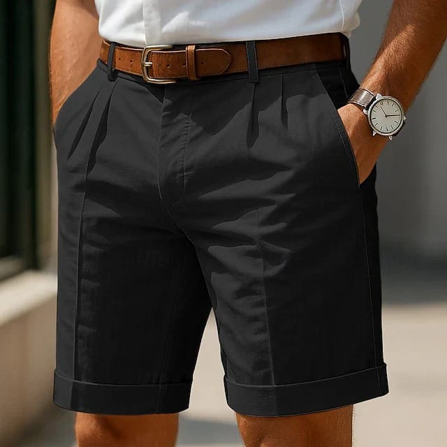 PLEATED SHORT TROUSERS FOR MEN
