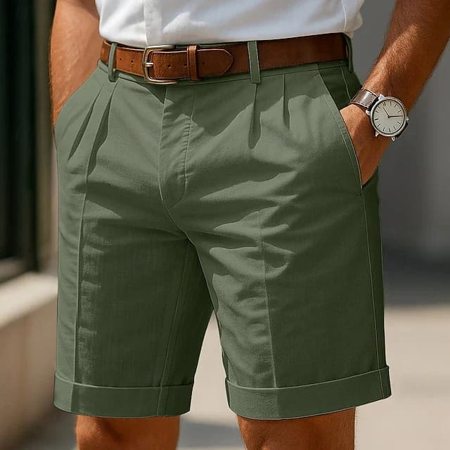 PLEATED SHORT TROUSERS FOR MEN