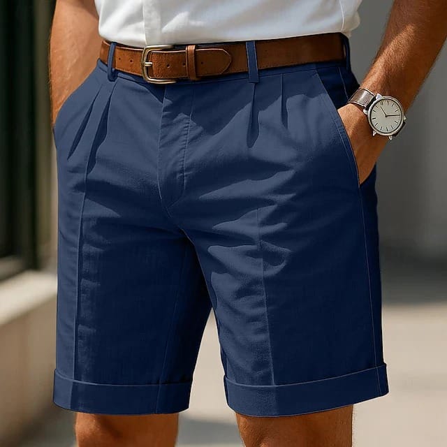 PLEATED SHORT TROUSERS FOR MEN