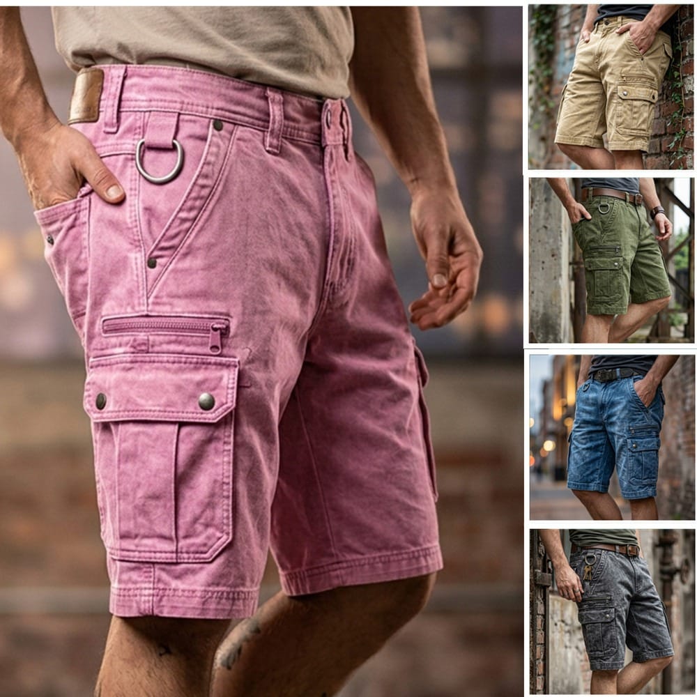 FUNCTIONAL CARGO SHORTS FOR MEN
