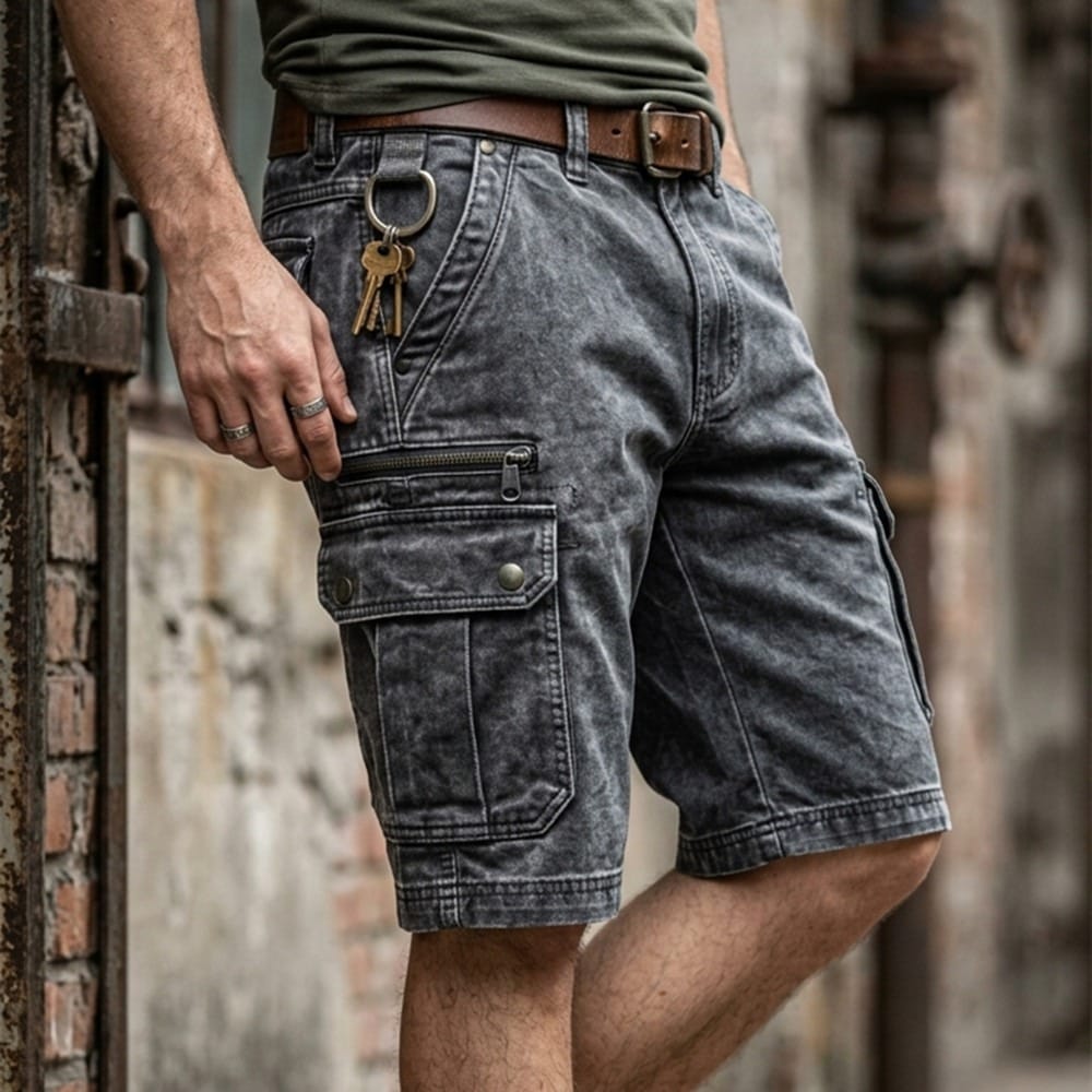 FUNCTIONAL CARGO SHORTS FOR MEN