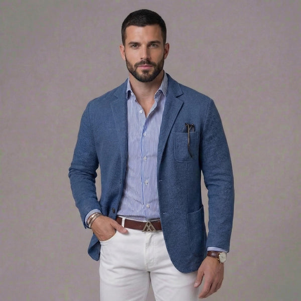 LINEN BLAZER JACKET FOR MEN — alt view