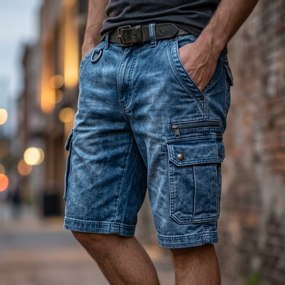 FUNCTIONAL CARGO SHORTS FOR MEN