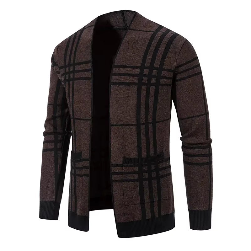 WENTWORTH LONDON | CHECKERED KNIT CARDIGAN FOR MEN
