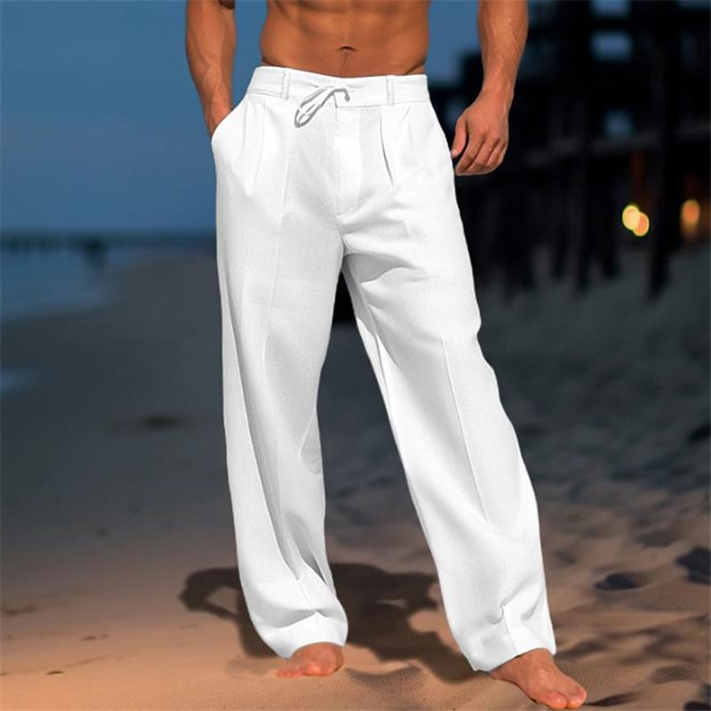 SLIM LINEN TROUSERS FOR MEN