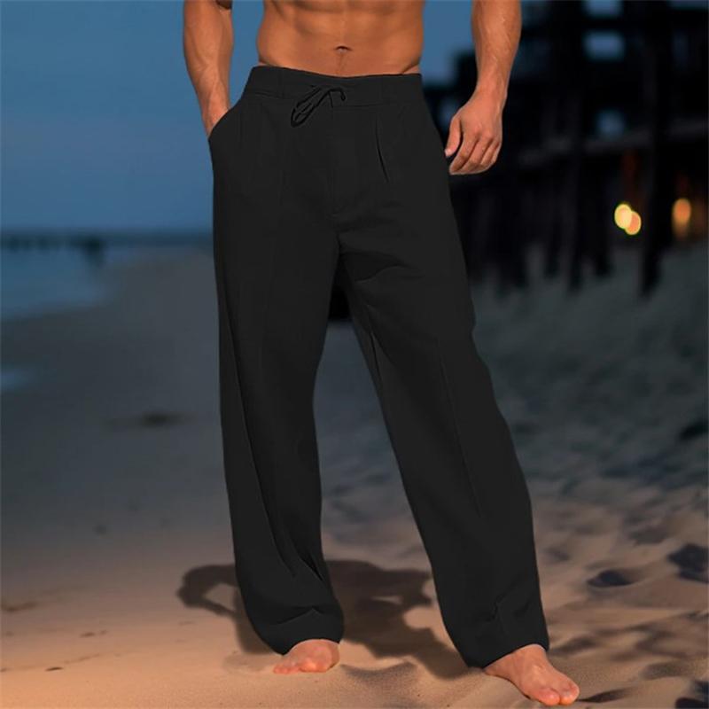 SLIM LINEN TROUSERS FOR MEN