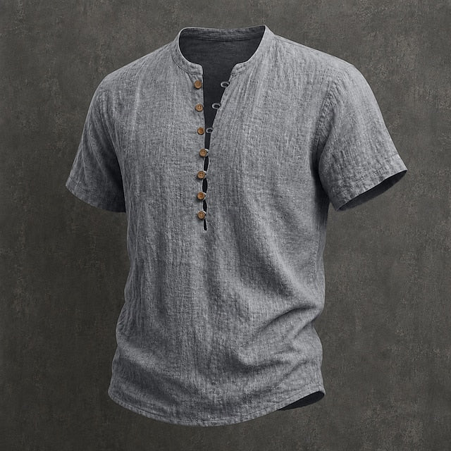 COTTON  MAO COLLAR SHIRT FOR MEN