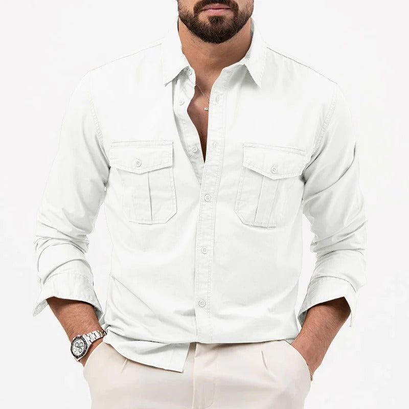 WRINKLE RESISTANT BUTTON SHIRT FOR MEN