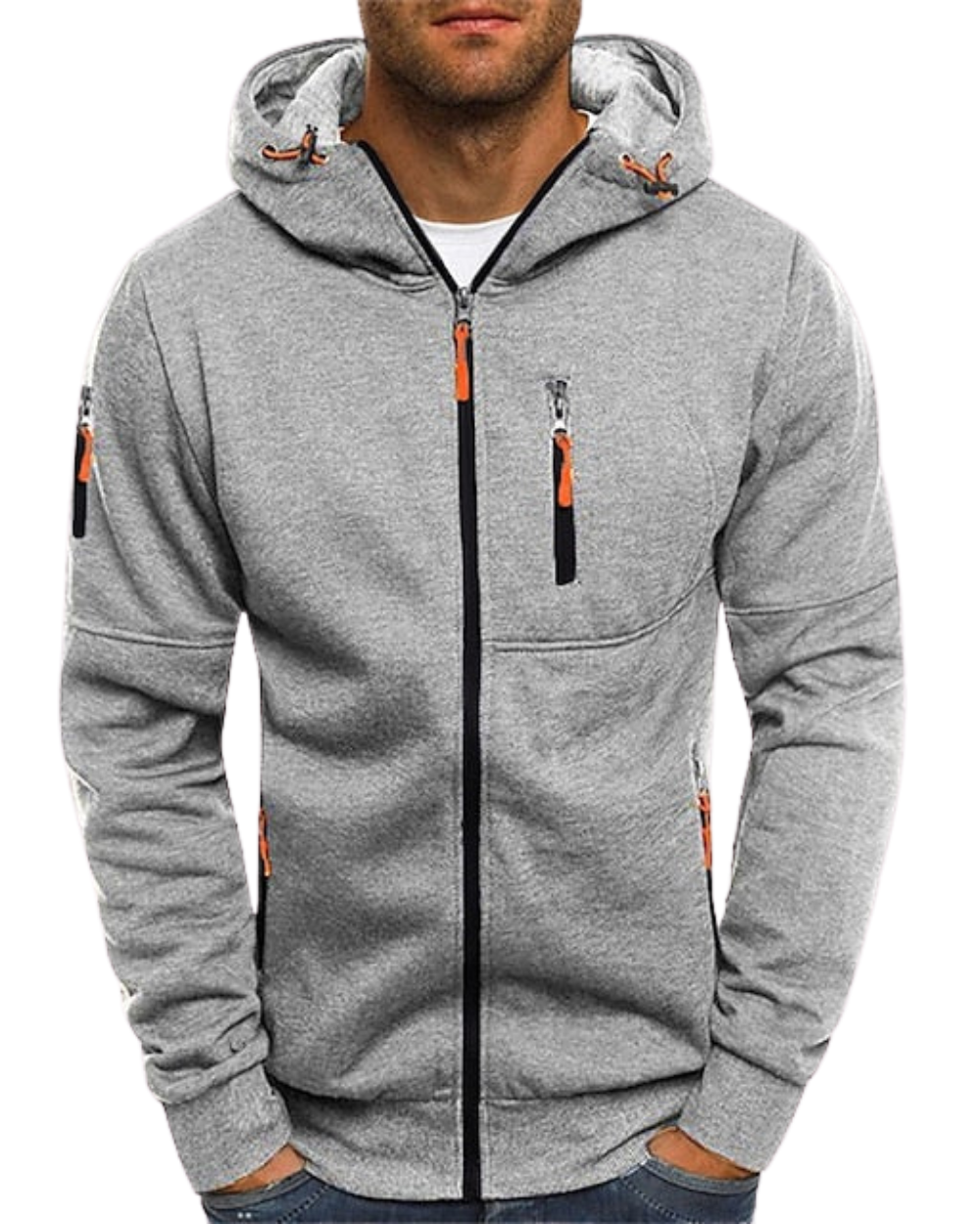FITTED POCKET HOODIE FOR MEN