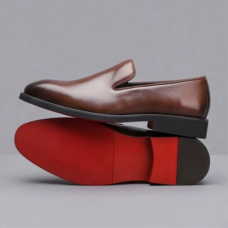 CUSHIONED LEATHER LOAFERS FOR MEN
