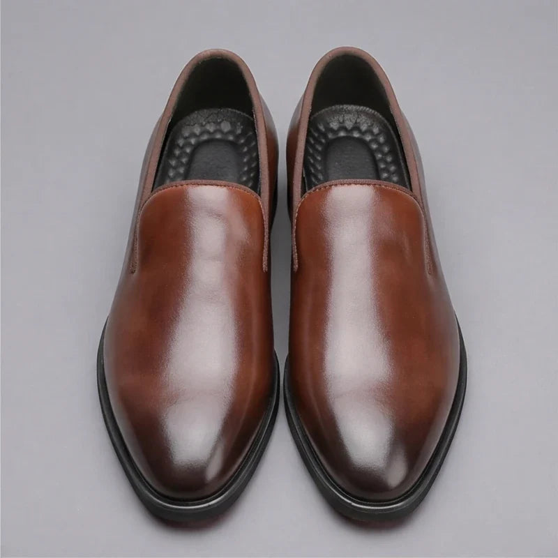 CUSHIONED LEATHER LOAFERS FOR MEN