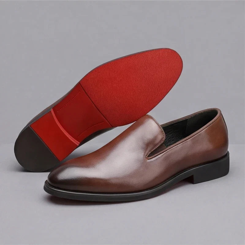 CUSHIONED LEATHER LOAFERS FOR MEN