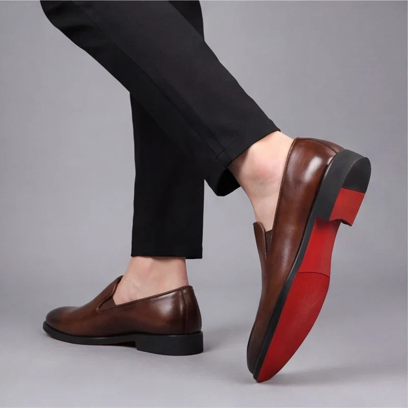 CUSHIONED LEATHER LOAFERS FOR MEN