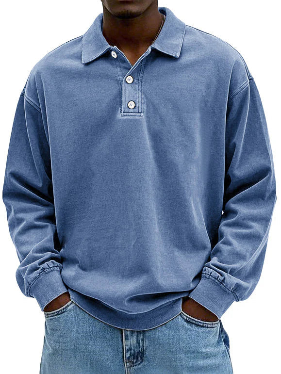 WENTWORTH LONDON | DAILY LONG SLEEVE POLO SHIRT FOR MEN