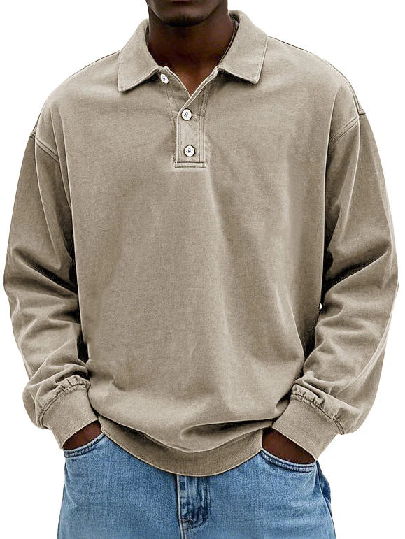 WENTWORTH LONDON | DAILY LONG SLEEVE POLO SHIRT FOR MEN