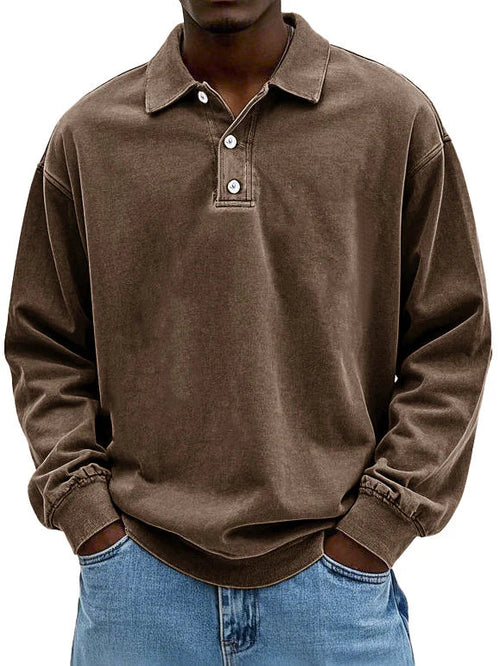 WENTWORTH LONDON | DAILY LONG SLEEVE POLO SHIRT FOR MEN