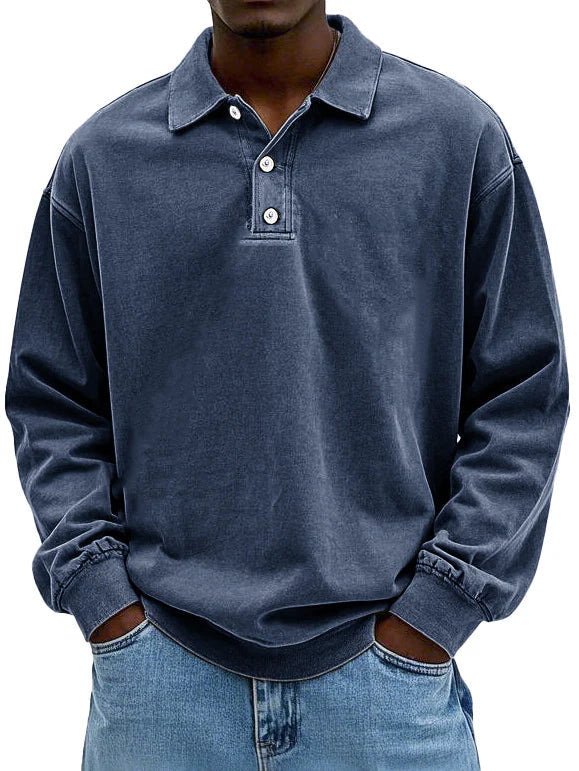 WENTWORTH LONDON | DAILY LONG SLEEVE POLO SHIRT FOR MEN