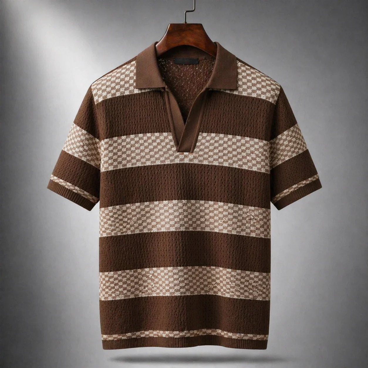 TEXTURED STRIPED SHIRT FOR MEN