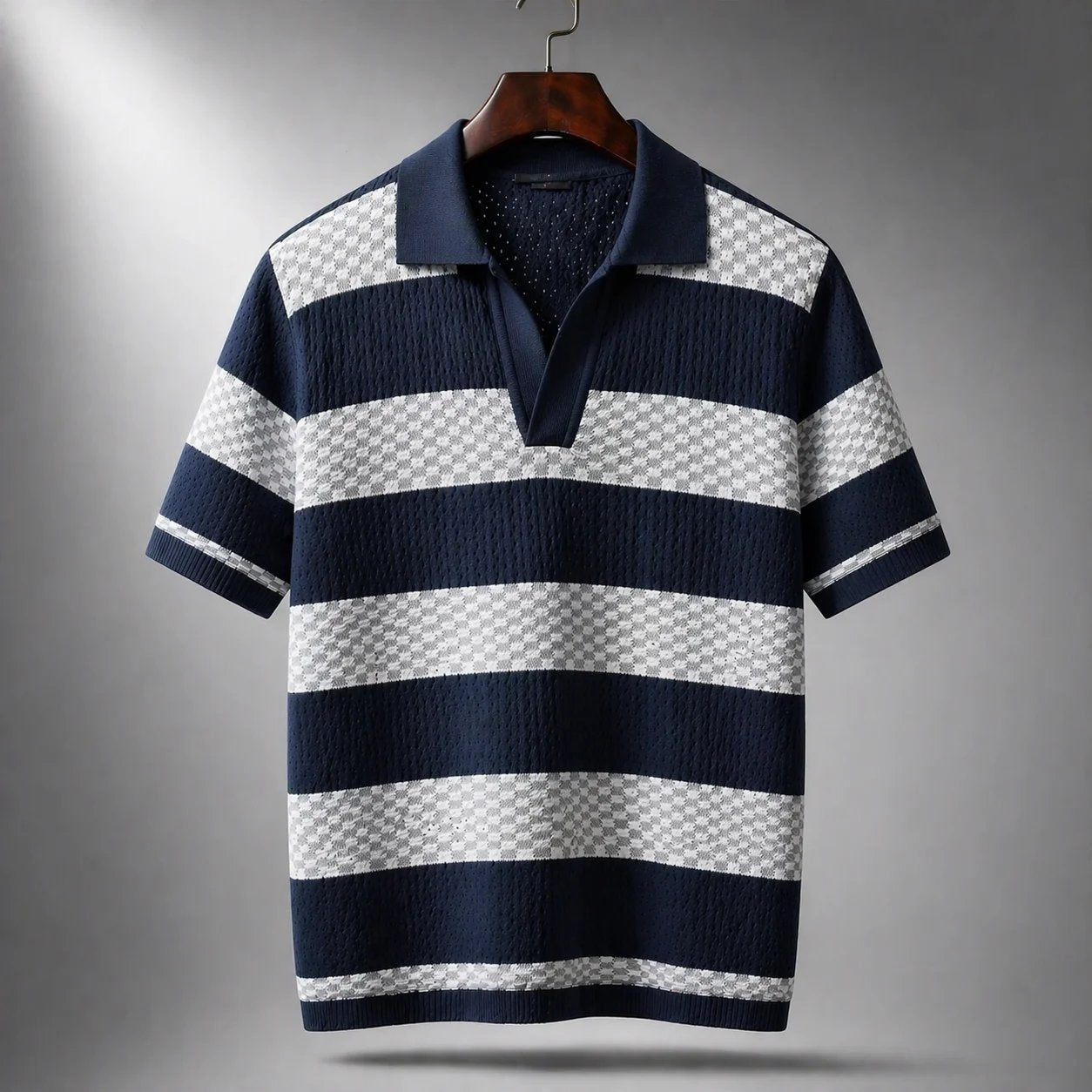 TEXTURED STRIPED SHIRT FOR MEN