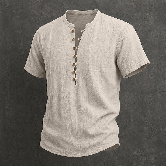 COTTON  MAO COLLAR SHIRT FOR MEN