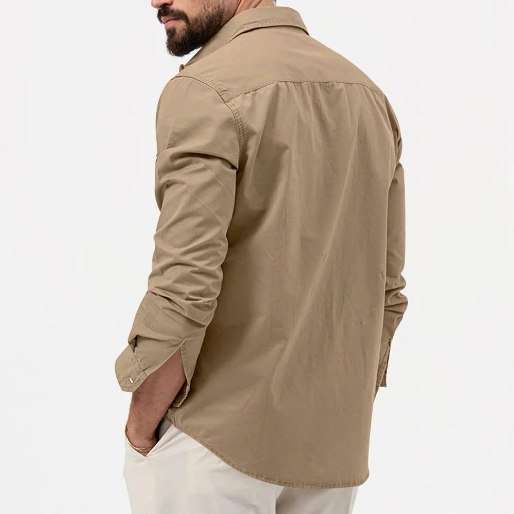WRINKLE RESISTANT BUTTON SHIRT FOR MEN
