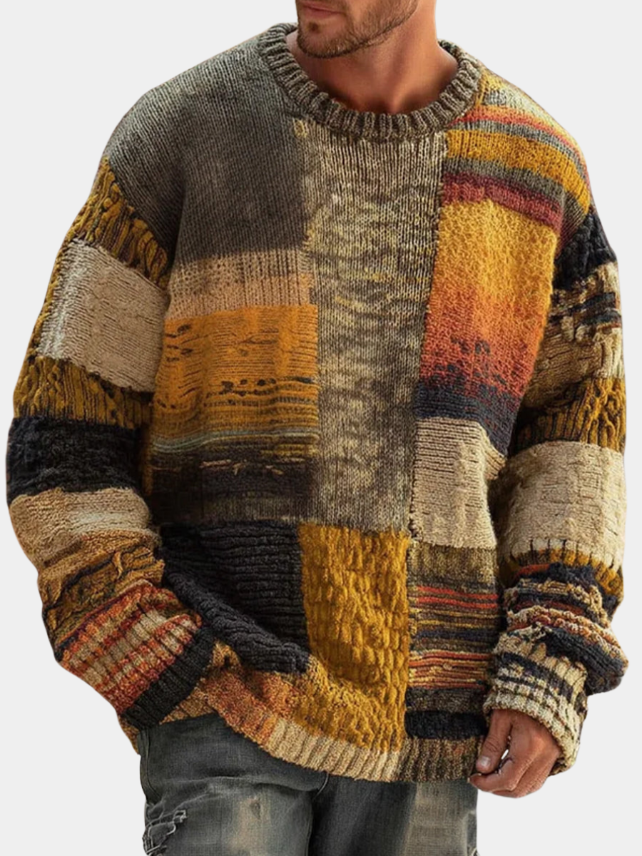 WENTWORTH LONDON | ABSTRACT KNIT PULLOVER FOR MEN