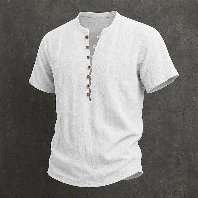 COTTON  MAO COLLAR SHIRT FOR MEN