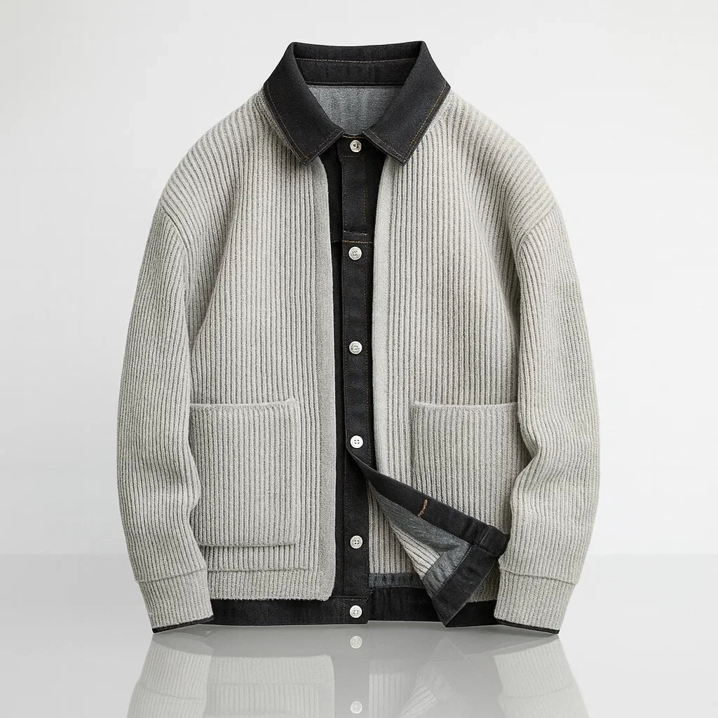 MERINO WOOL CARDIGAN JACKET FOR MEN