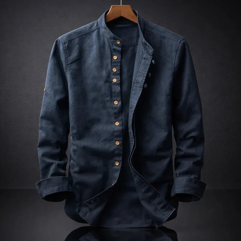 JAPANESE STAND COLLAR SHIRT FOR MEN
