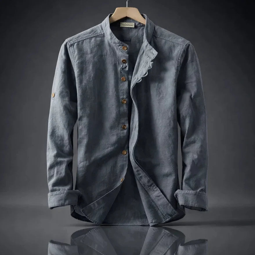 JAPANESE STAND COLLAR SHIRT FOR MEN