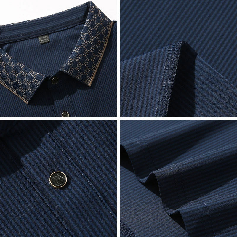 PATTERNED COLLAR POLO FOR MEN