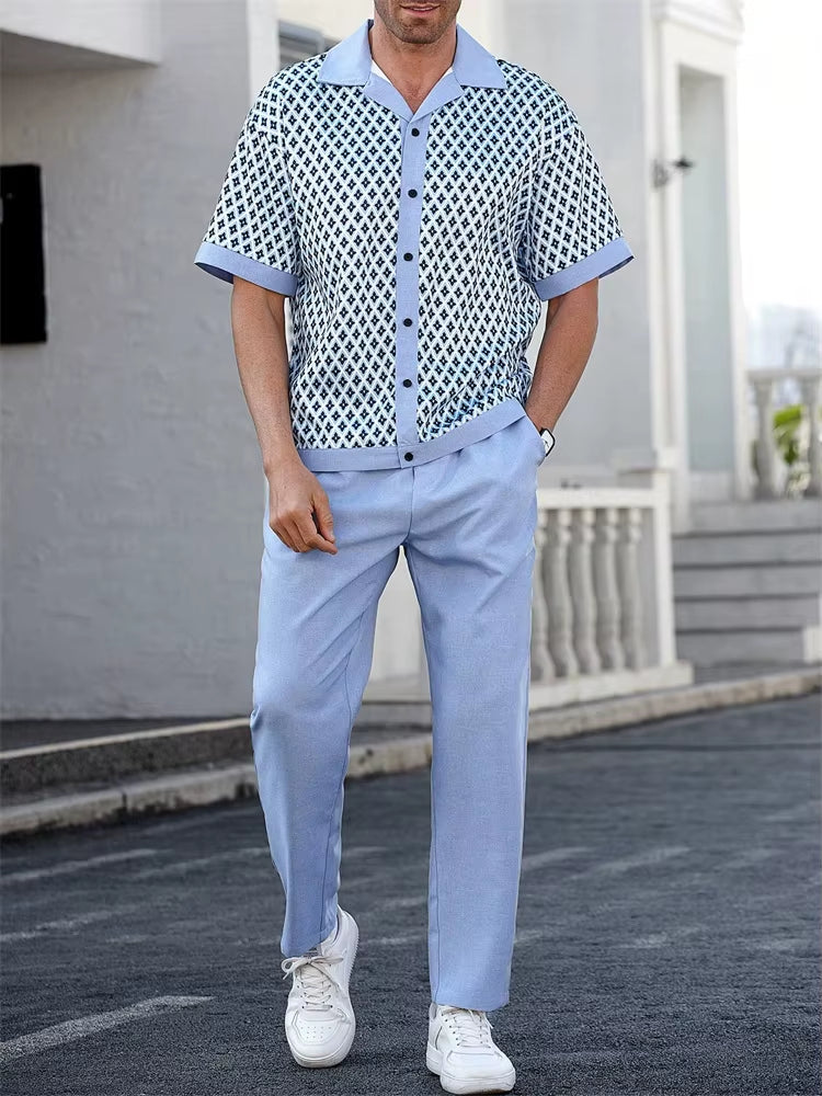 GEOMETRIC TWO-PIECE SET FOR MEN