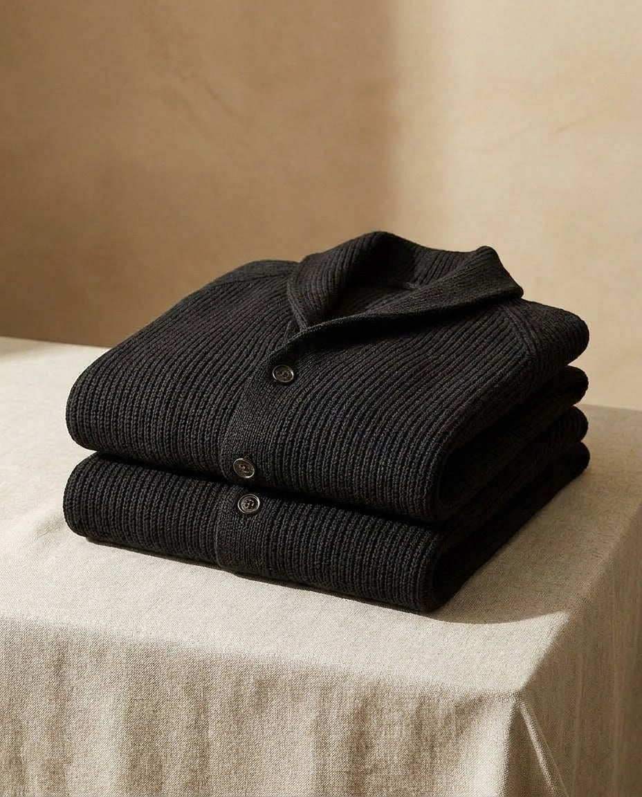 SHAWL COLLAR KNIT CARDIGAN FOR MEN