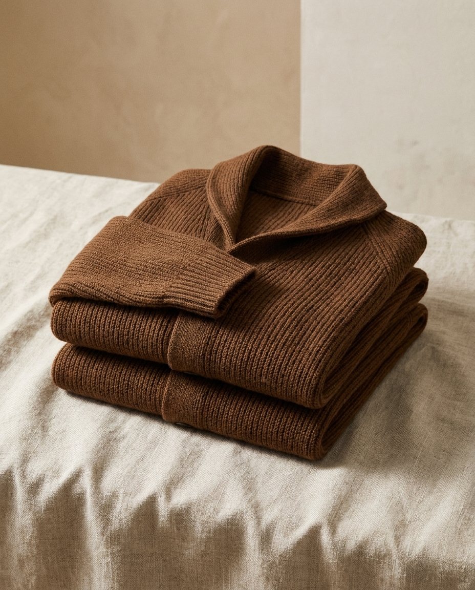 SHAWL COLLAR KNIT CARDIGAN FOR MEN