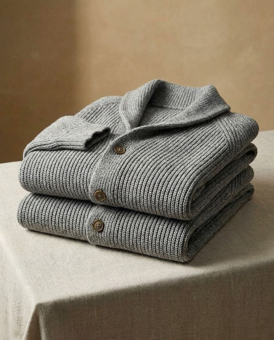 SHAWL COLLAR KNIT CARDIGAN FOR MEN