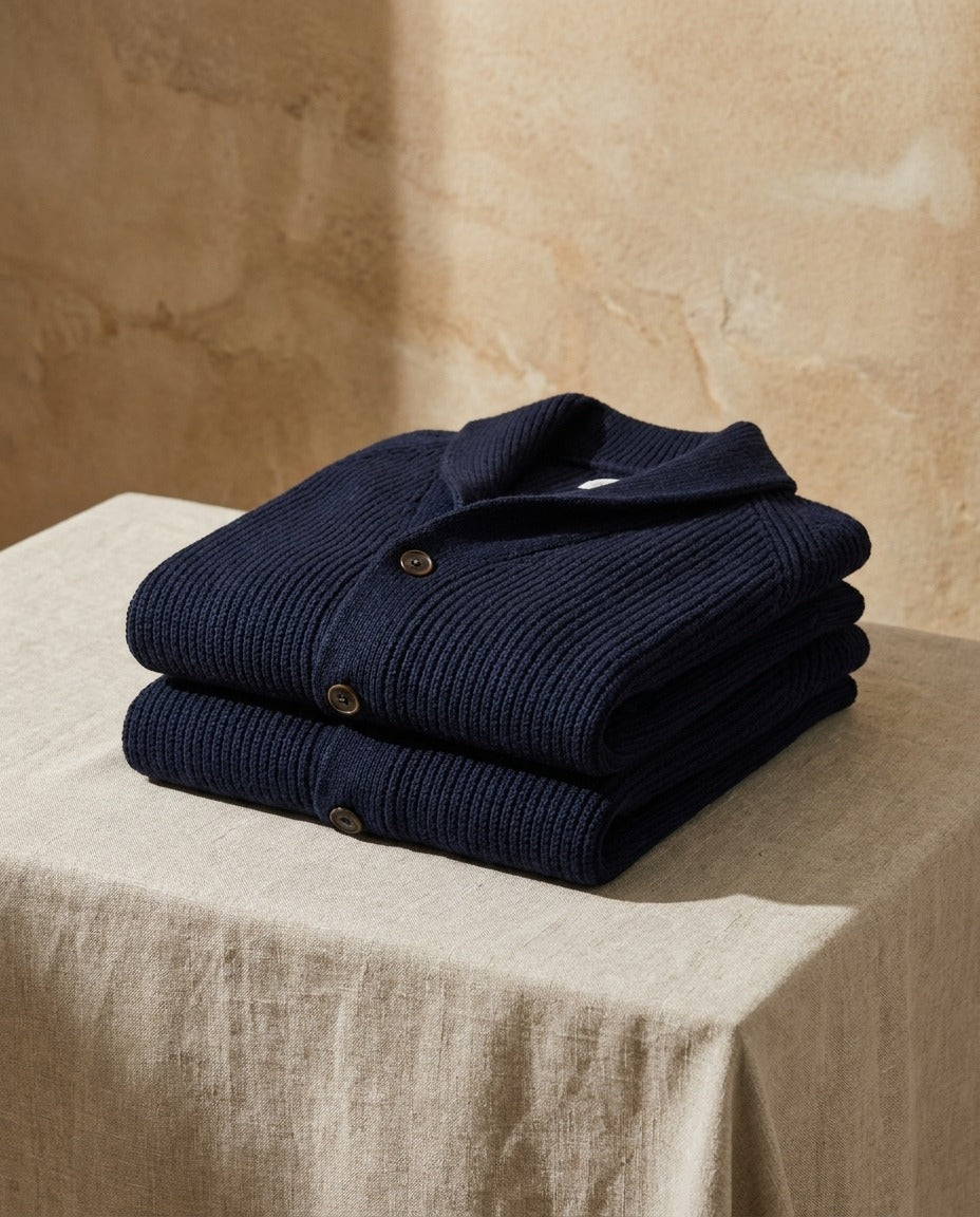 SHAWL COLLAR KNIT CARDIGAN FOR MEN