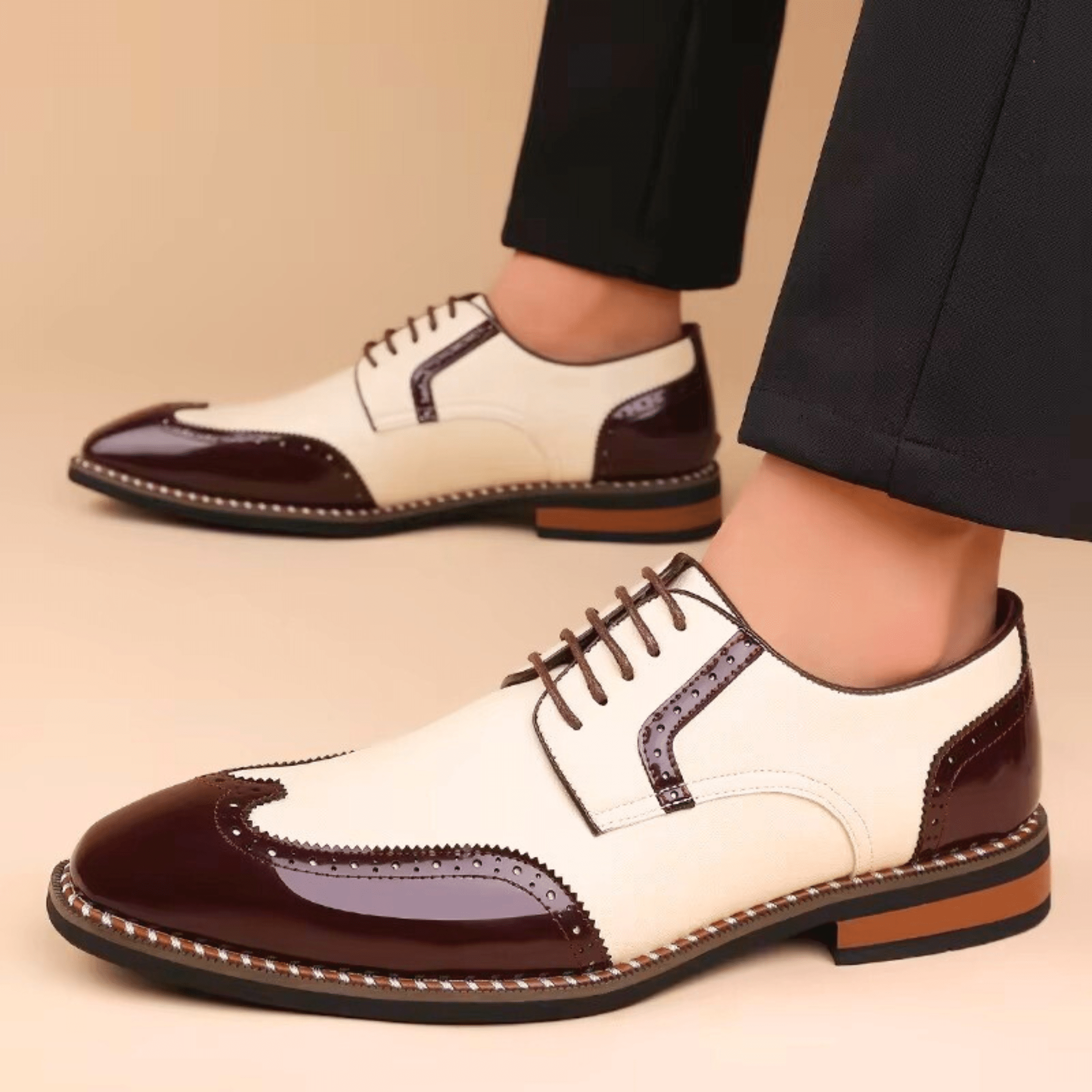 TWO TONE OXFORD SHOES FOR MEN