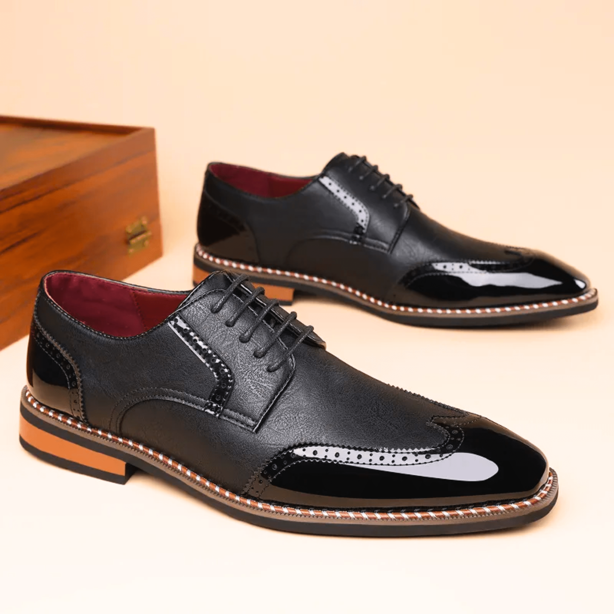 TWO TONE OXFORD SHOES FOR MEN