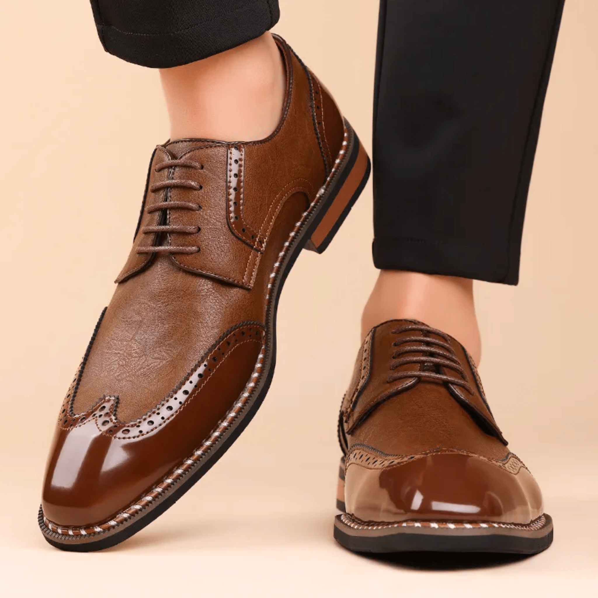 TWO TONE OXFORD SHOES FOR MEN