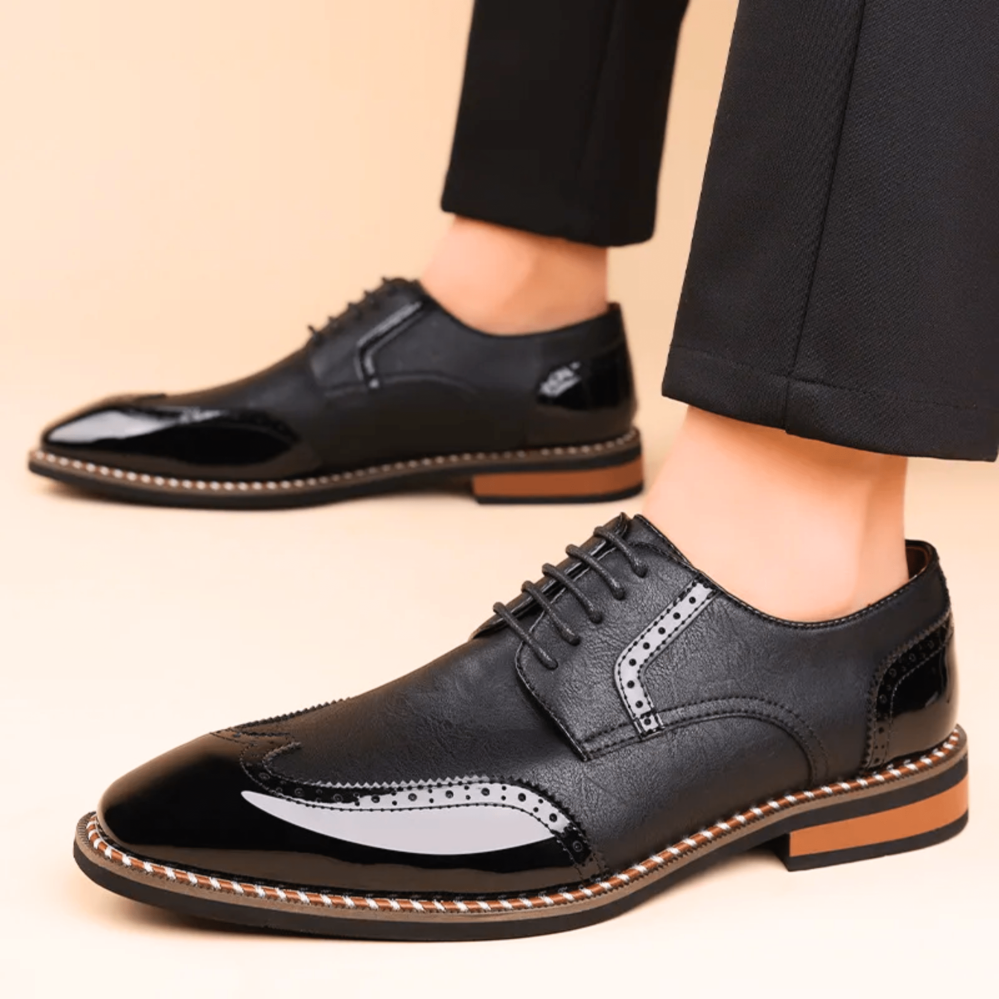 TWO TONE OXFORD SHOES FOR MEN
