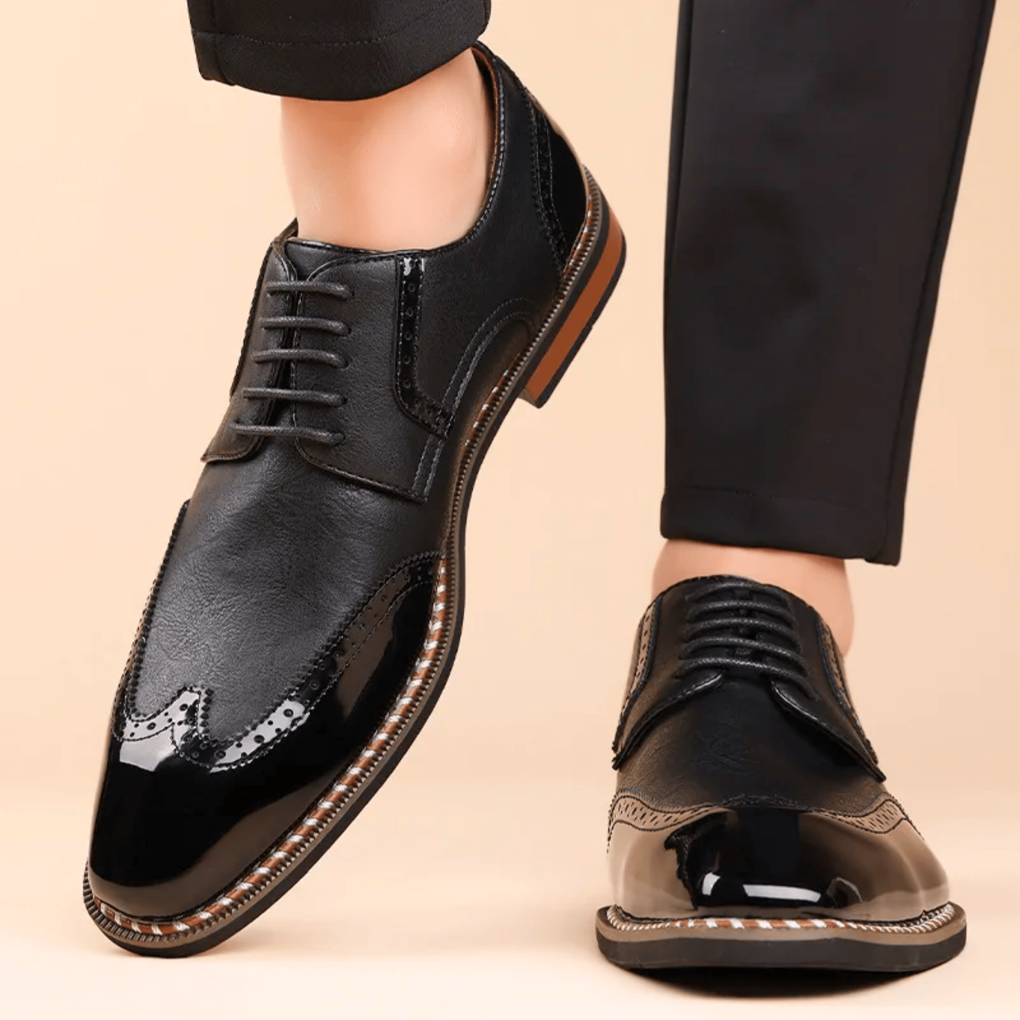 TWO TONE OXFORD SHOES FOR MEN